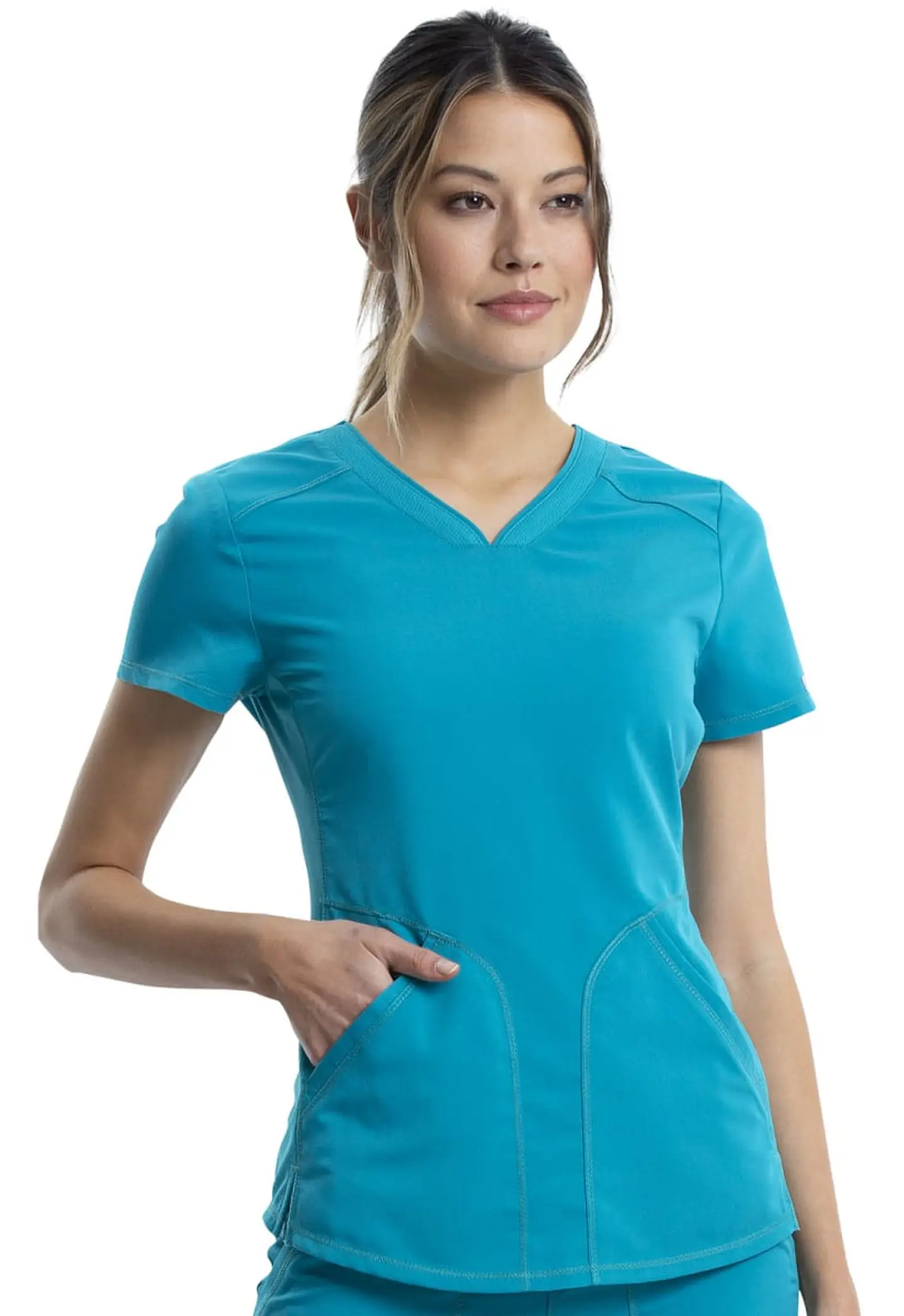 Pechera Clínica Mujer Azul Turquesa Cherokee 1
