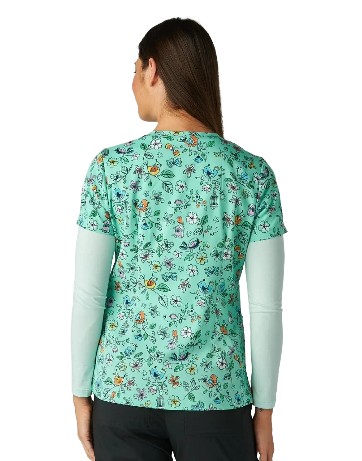 Pechera Clínica Floral Verde Koi 2
