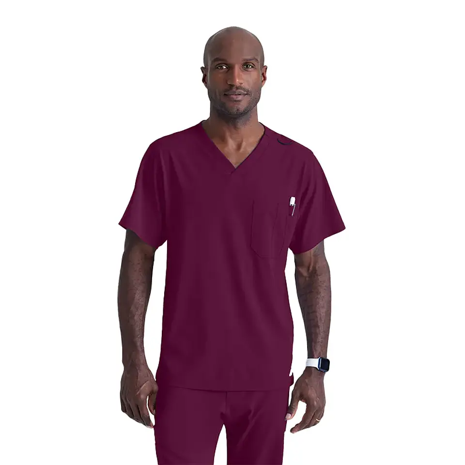 Pechera Clínica Hombre Burdeo Skechers 1