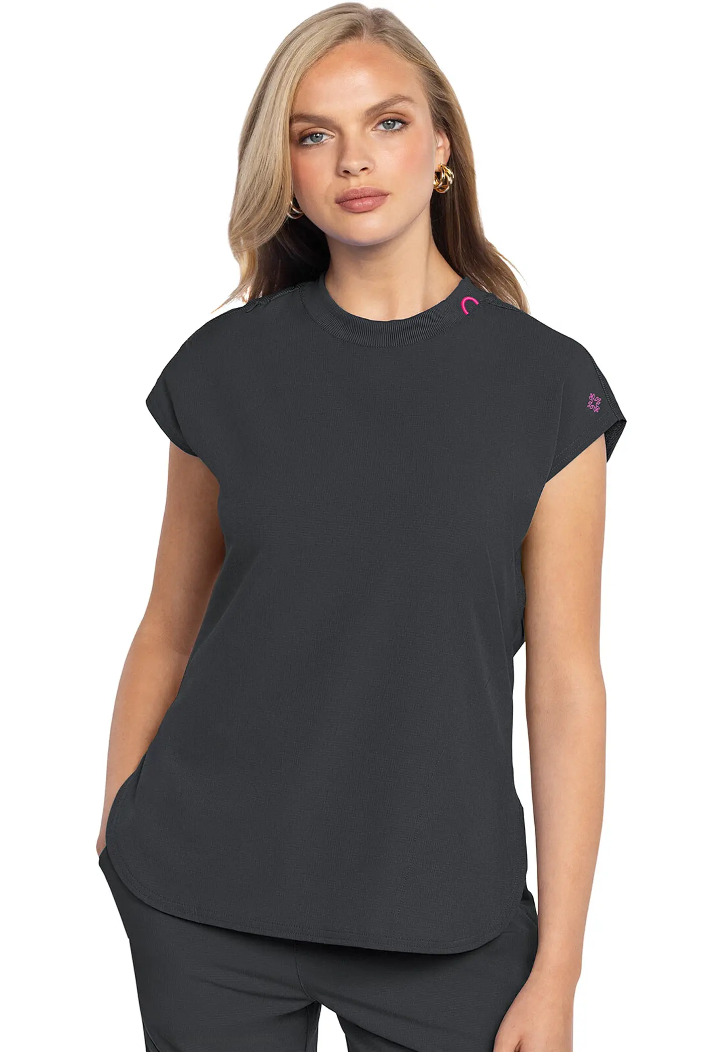 Top clínico mujer AMP Pewter 1