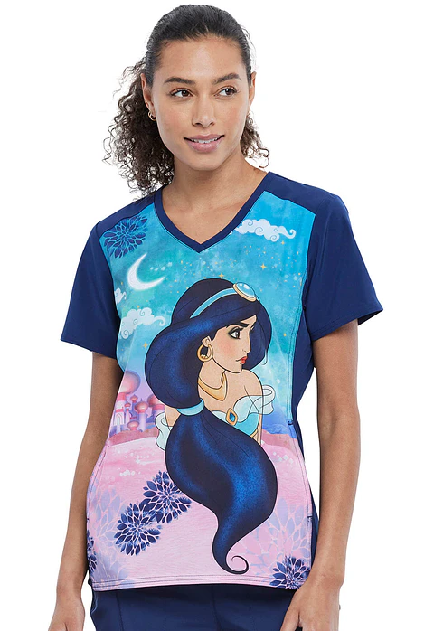 Top clínico estampado Jasmine Nights