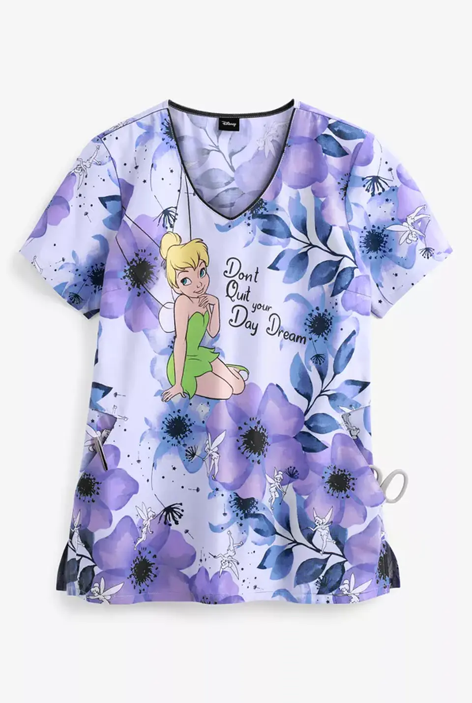 Top clínico estampado Disney Don't Quit 1