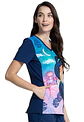 Top clínico estampado Jasmine Nights - Miniatura 4