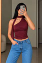 Polera con cuello tipo pañuelo - Miniatura 1