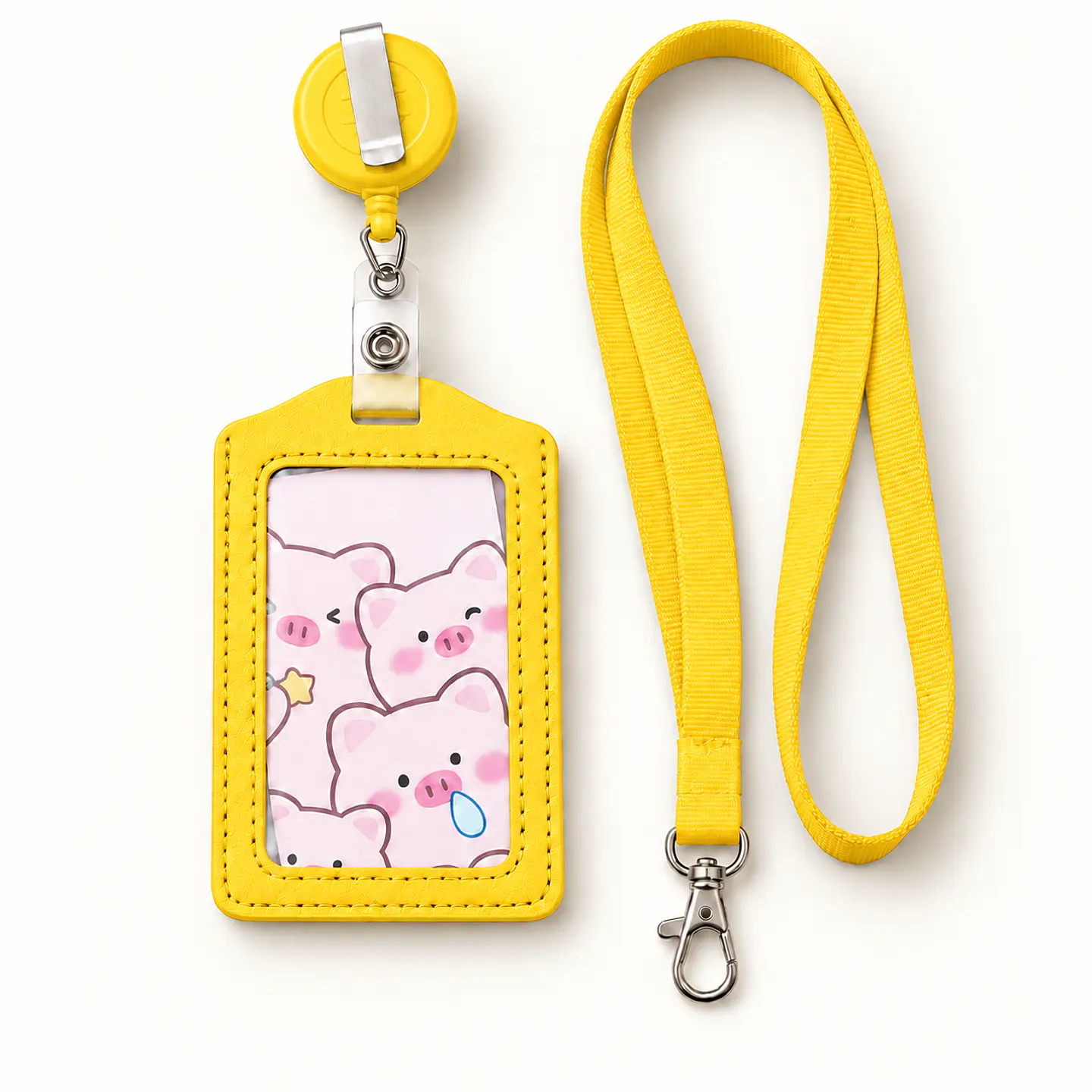 Lanyard con portacredencial y broche retráctil 2
