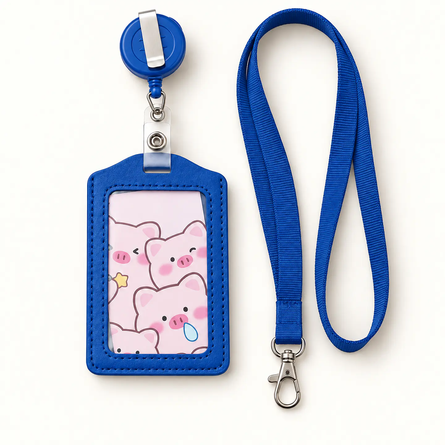 Lanyard con portacredencial y broche retráctil 5