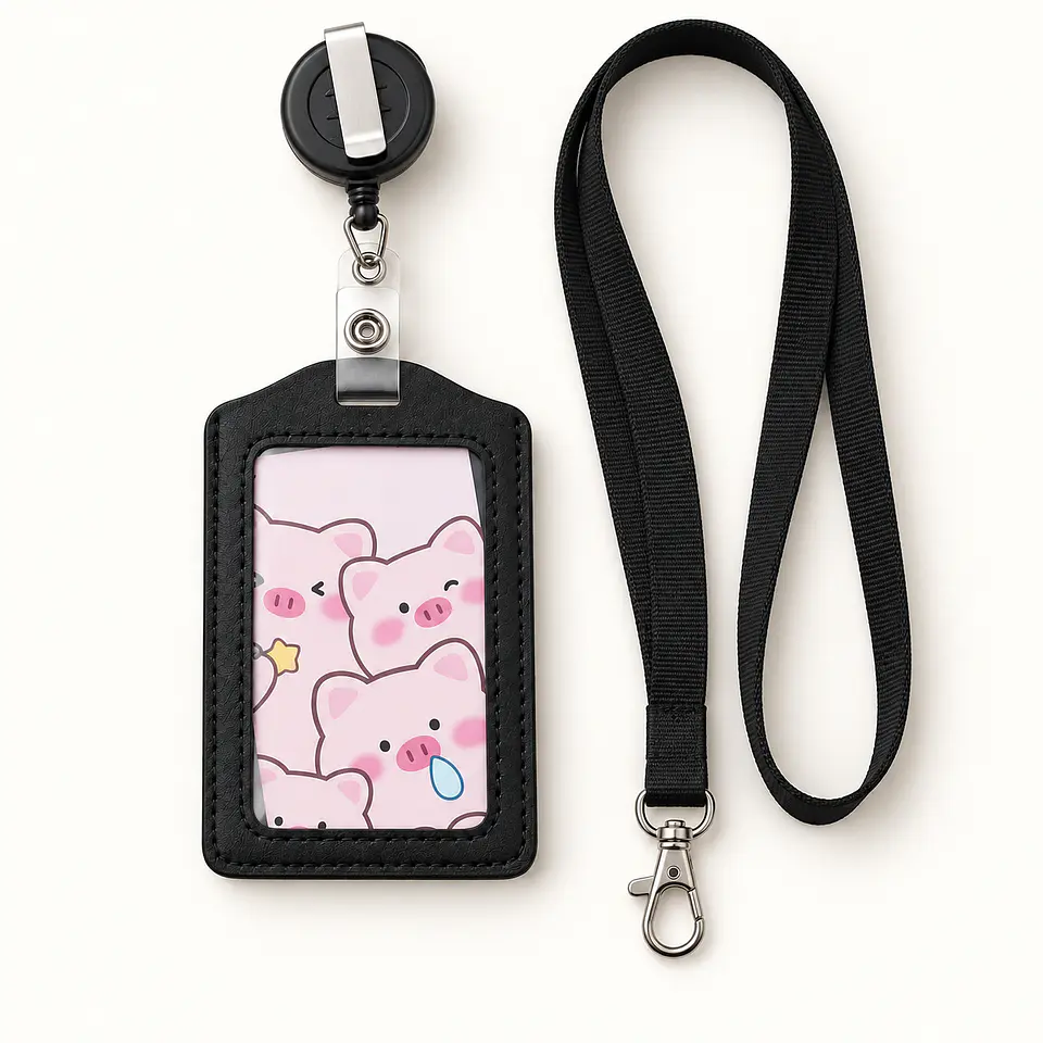 Lanyard con portacredencial y broche retráctil 6