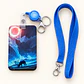 Portacredencial ilustrado con broche retráctil y lanyard - Miniatura 1