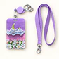 Portacredencial ilustrado con broche retráctil y lanyard - Miniatura 7