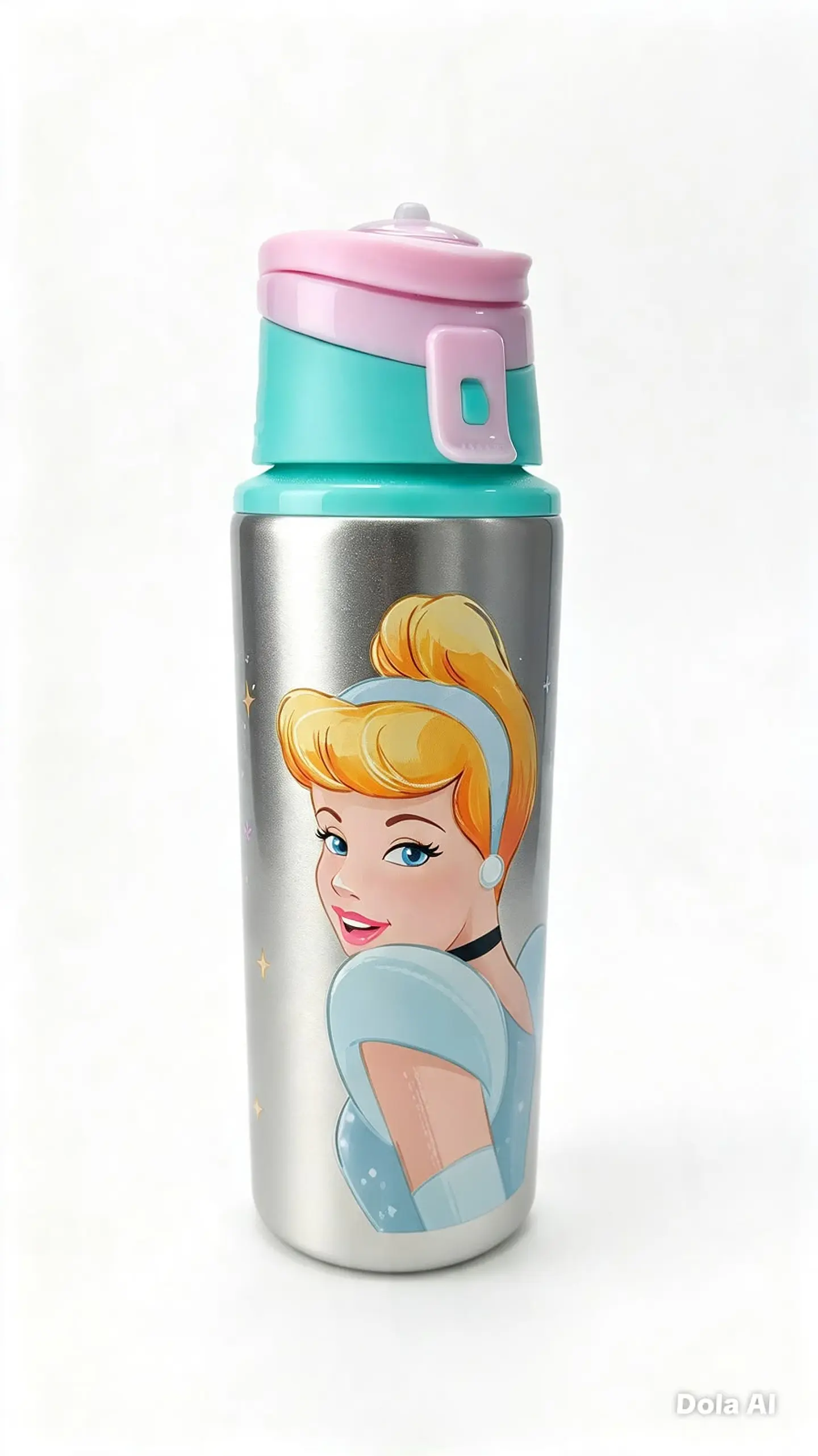 Botella Princesa con tapa y bombilla 1