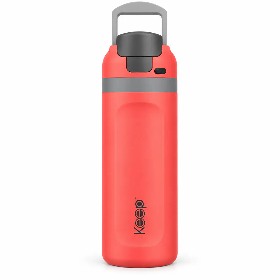 Botella Keep Coral con asa y bombilla 1