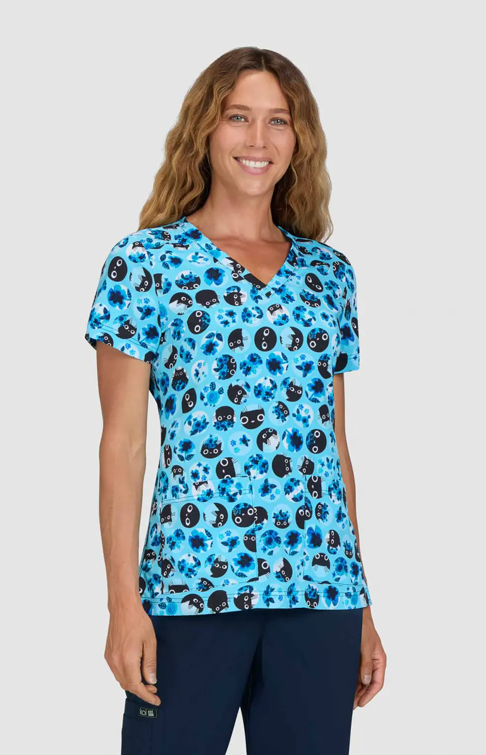 Pechera Clínica Mujer Estampada Koi 1