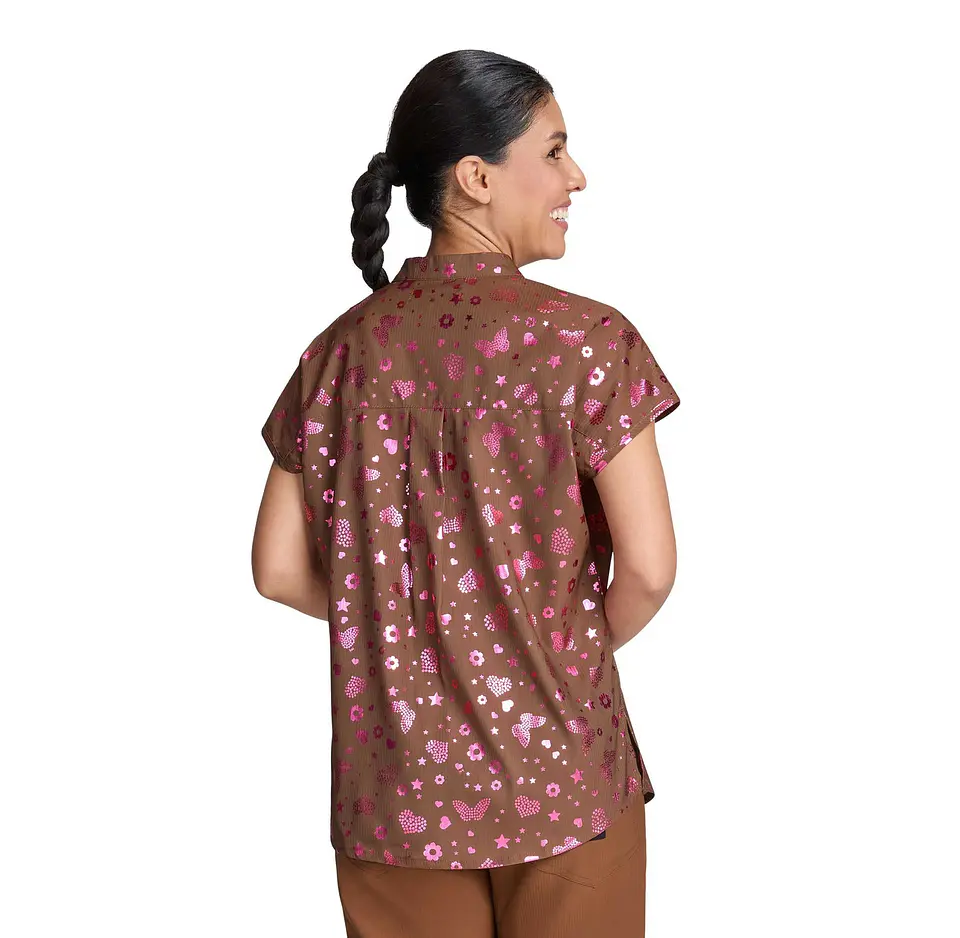 Pechera Clínica Mujer Estampada Koi 1