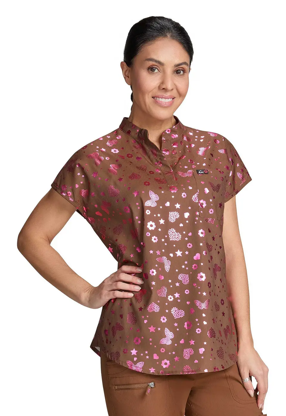 Pechera Clínica Mujer Estampada Koi 2