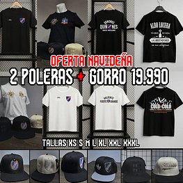 Oferta navideña 2 poleras + gorro 