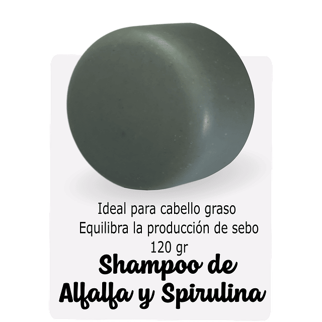 SHAMPOO ALFALFA+SPIRULINA graso 120 gr 