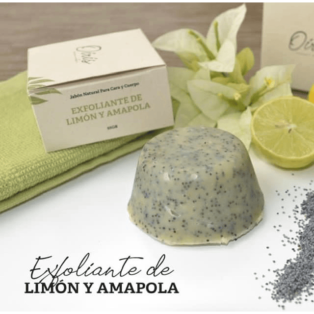 JABÓN EXFOLIANTE LIMÓN Y AMAPOLA