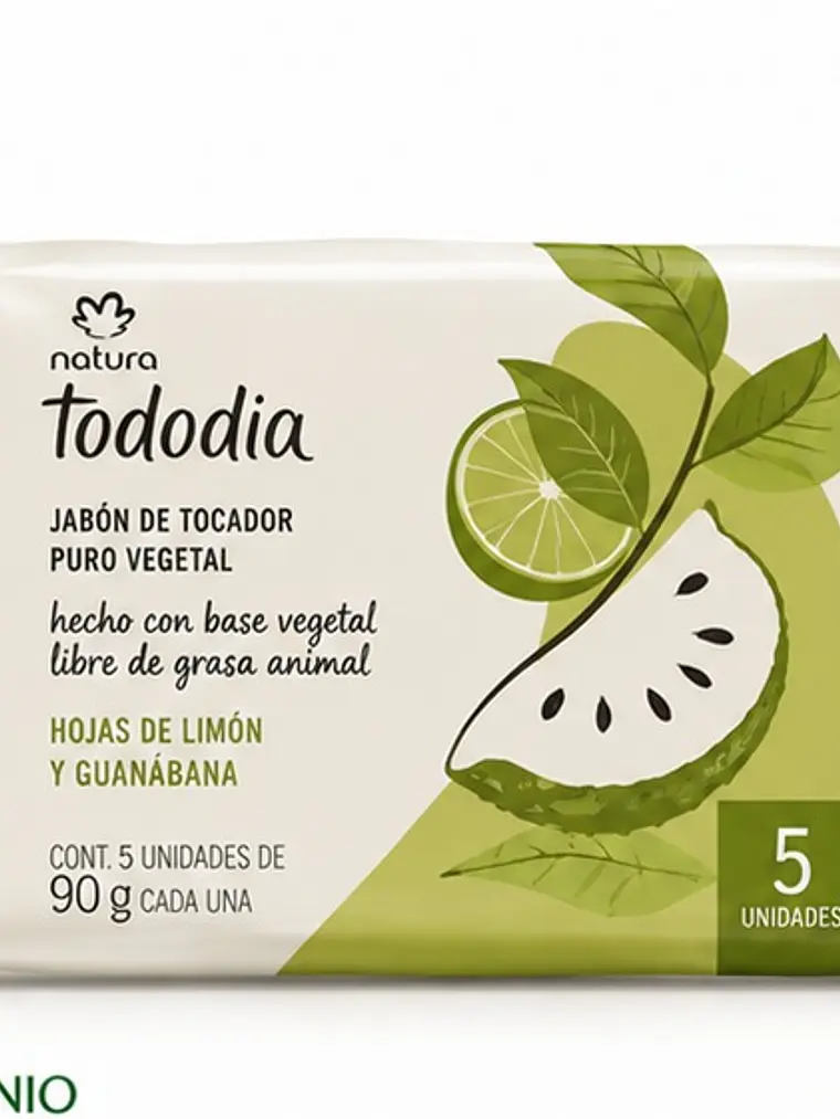 Jabón de tocador Hojas de Limón y Guanábana x 5 unidades 1