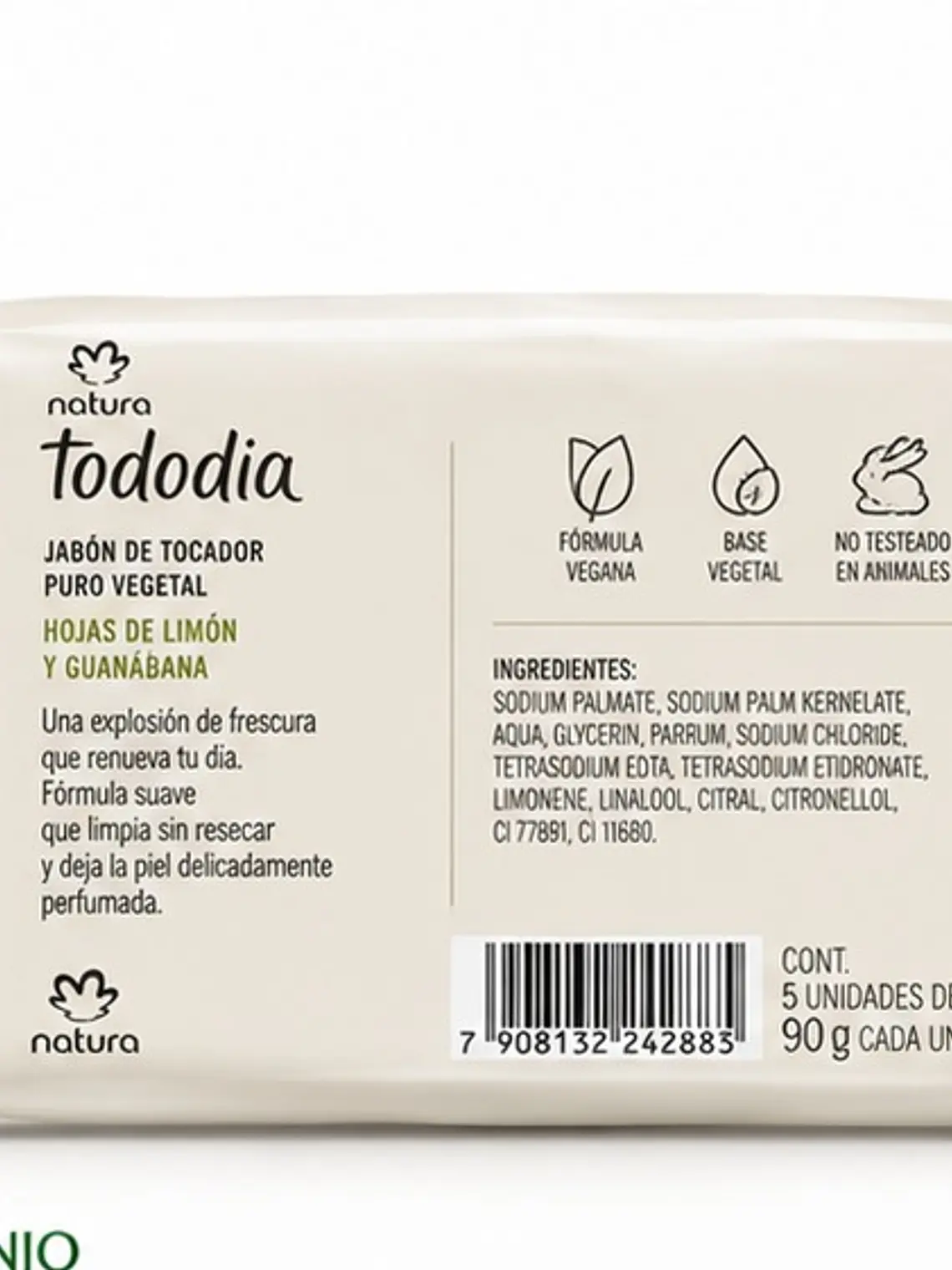 Jabón de tocador Hojas de Limón y Guanábana x 5 unidades 2