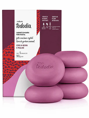 Jabones Tododia Cereza Negra y Praliné 5 x 90 g