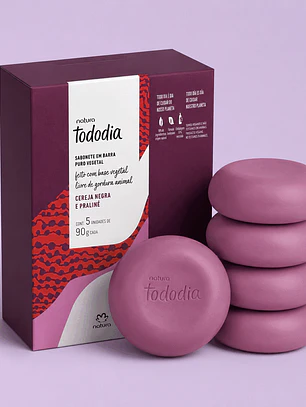 Jabones Tododia Cereza Negra y Praliné 5 x 90 g