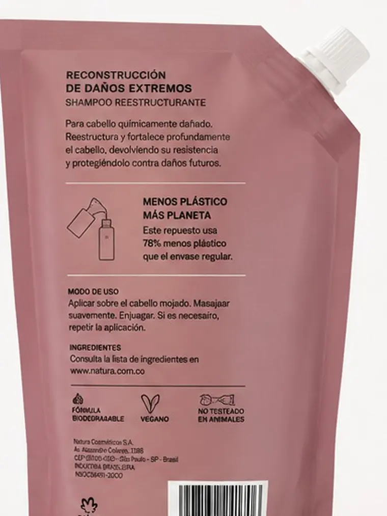 Shampo reconstruccion de daños extremos - repuesto 2