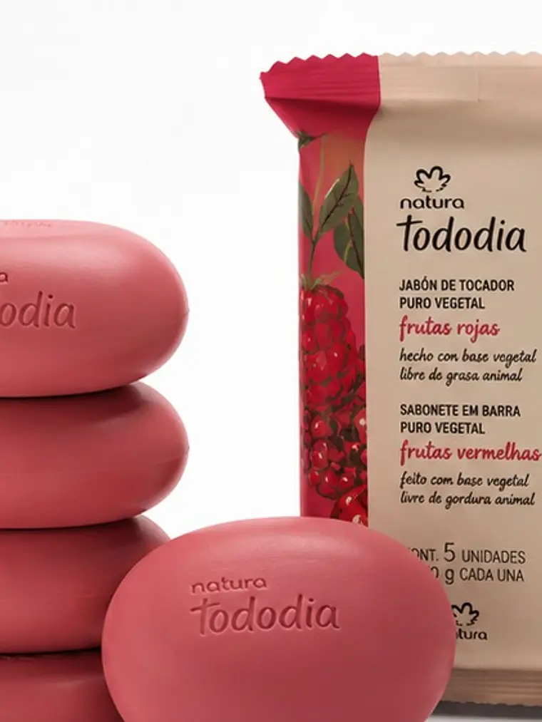 Jabón de tocador puro vegetal frutas rojas 2