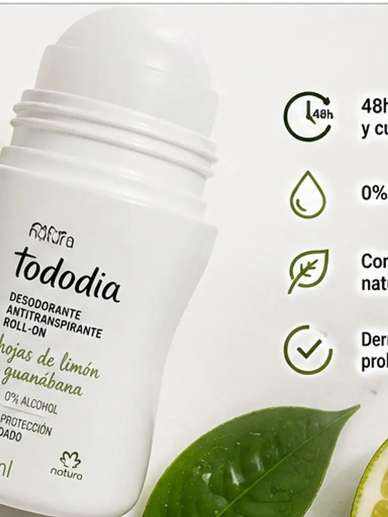 Desodorante antitranspirante roll-on hojas de limón y Guanabana 4