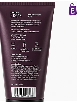 Pulpa para el cuerpo Ekos Acaí