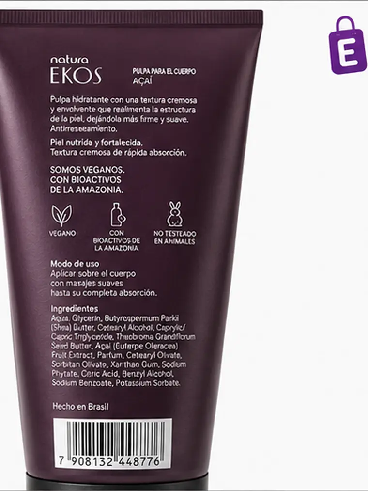 Pulpa para el cuerpo Ekos Acaí 2
