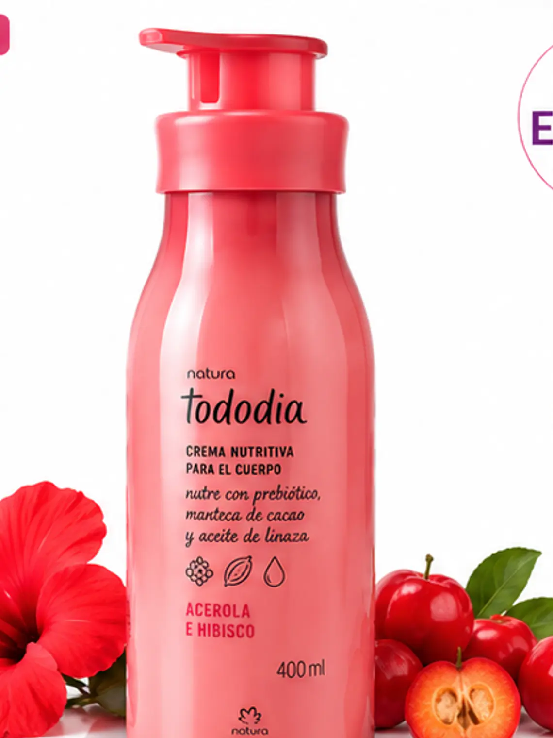 Crema Corporal Tododia Acerola y Hibisco 400 ml 1