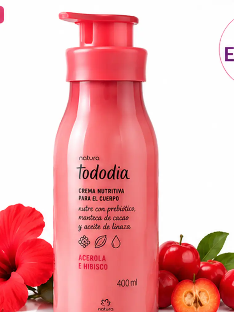 Crema Corporal Tododia Acerola y Hibisco 400 ml 1