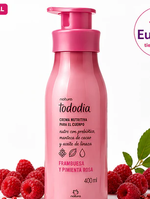 Crema Corporal Tododia Frambuesa y Pimienta Rosa 400 ml