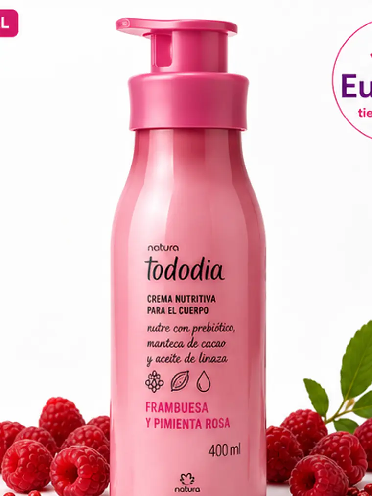 Crema Corporal Tododia Frambuesa y Pimienta Rosa 400 ml 1