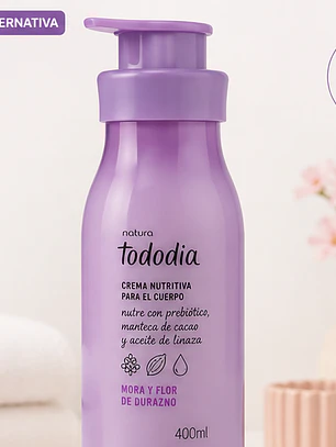 Crema Corporal Tododia Mora y Flor de Durazno 400 ml