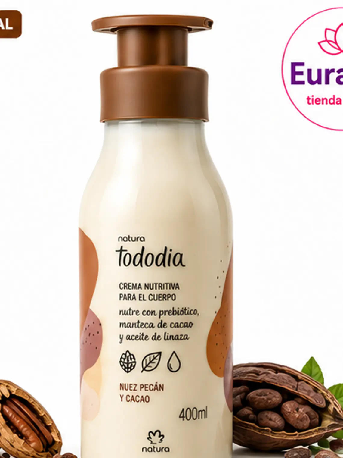 Crema Corporal Tododia Nuez Pecán y Cacao 400 ml 1