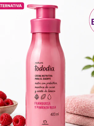 Crema Corporal Tododia Frambuesa y Pimienta Rosa 400 ml