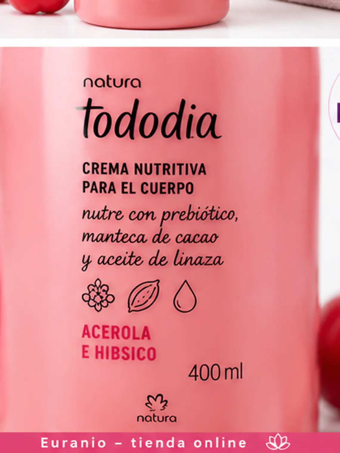 Crema Corporal Tododia Acerola y Hibisco 400 ml 4