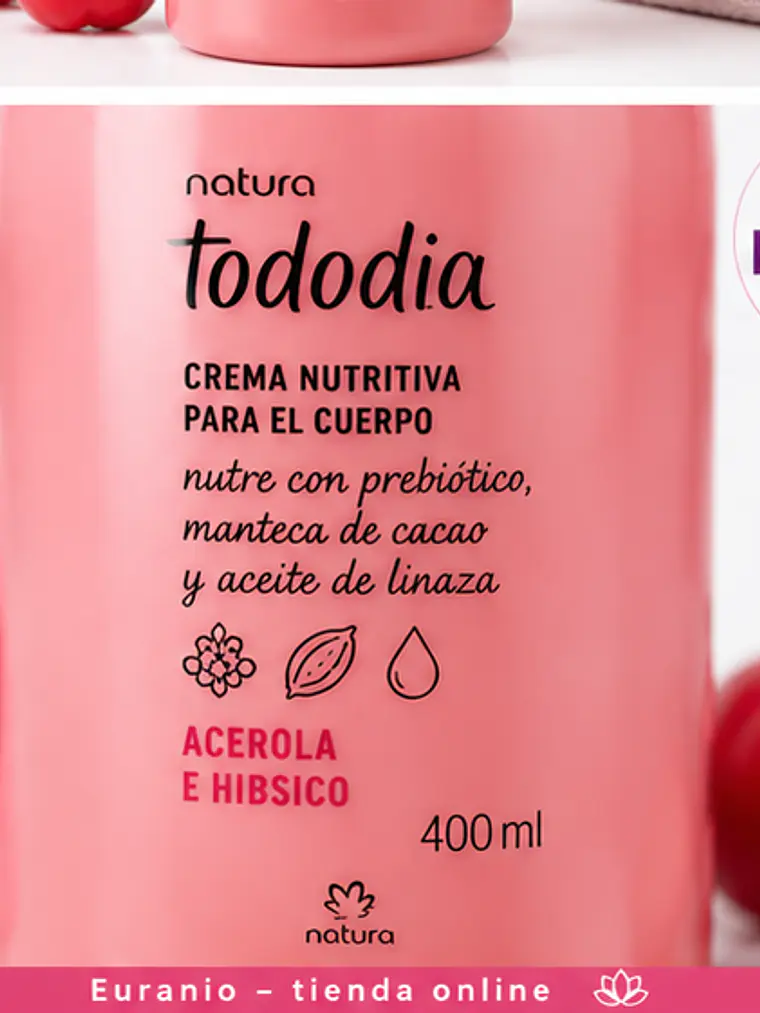 Crema Corporal Tododia Acerola y Hibisco 400 ml 4