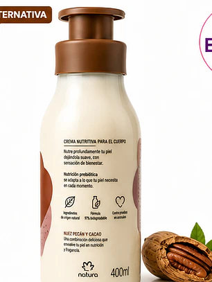 Crema Corporal Tododia Nuez Pecán y Cacao 400 ml