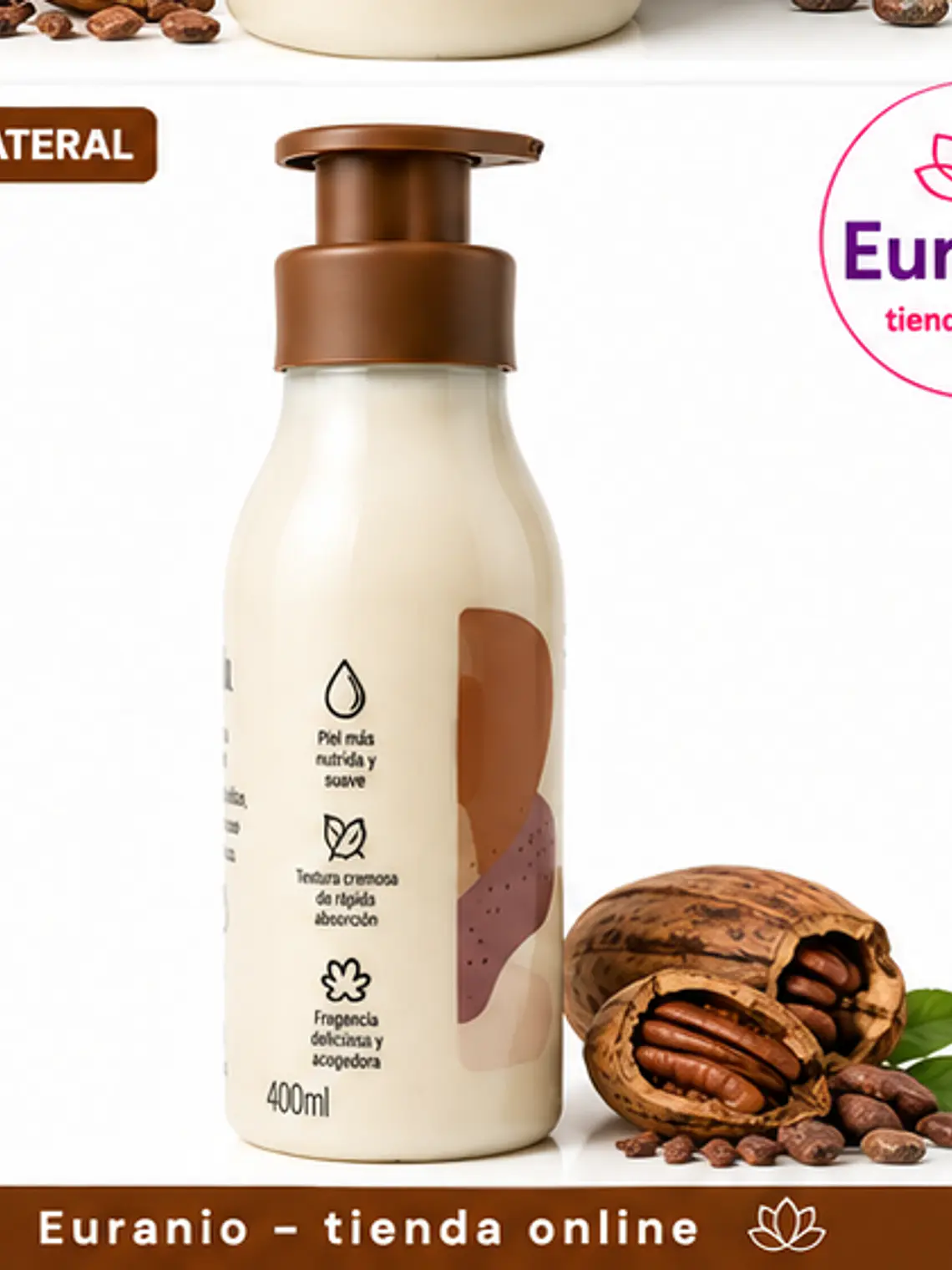 Crema Corporal Tododia Nuez Pecán y Cacao 400 ml 3
