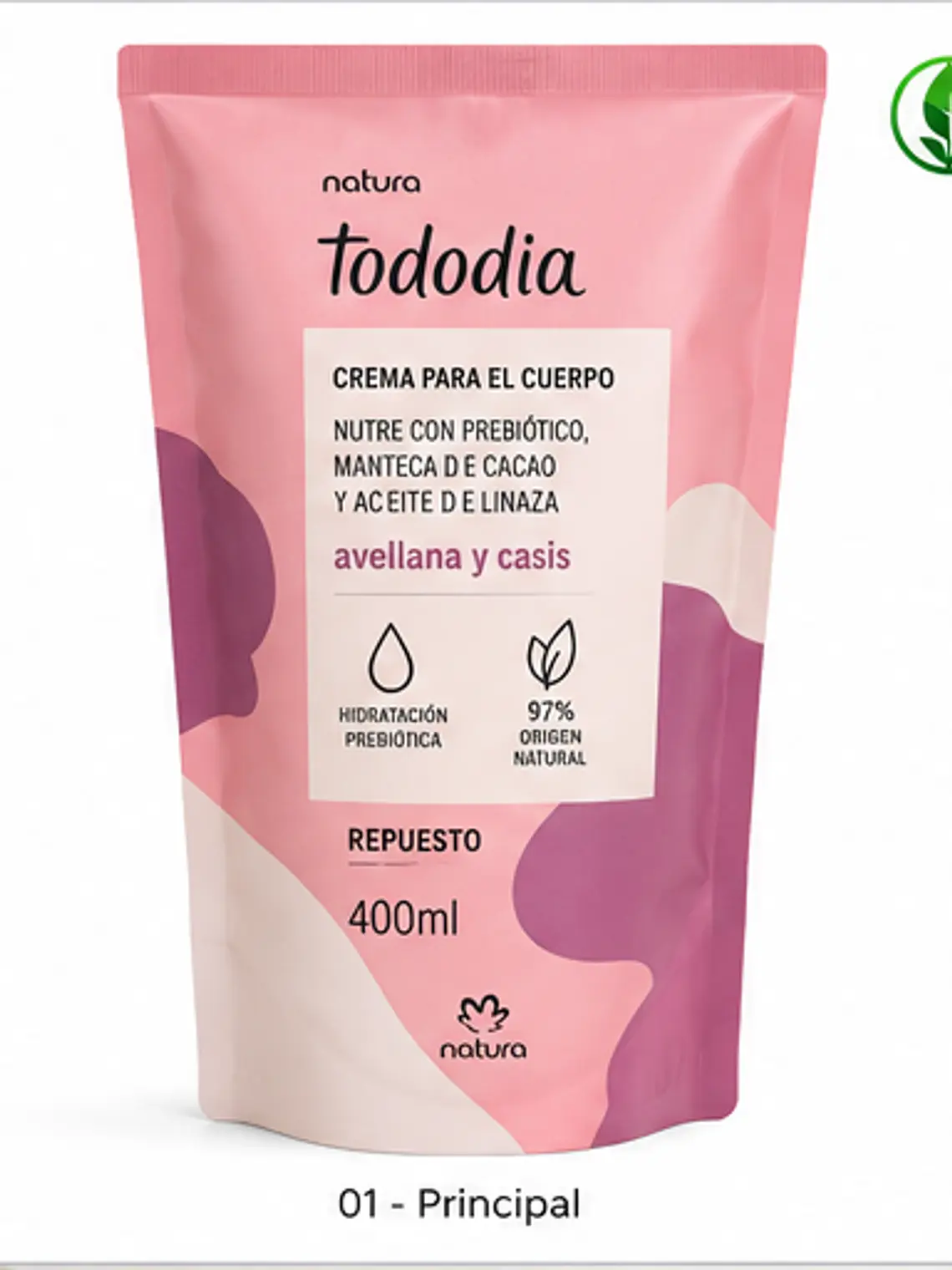 Crema para el Cuerpo Avellana y Casis Repuesto 400 ml 1