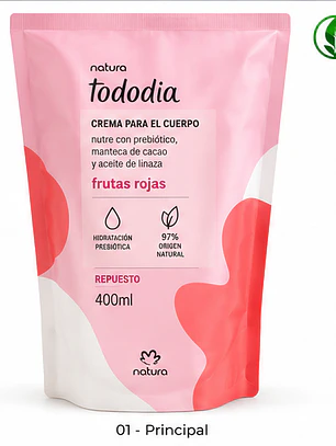 Crema para el Cuerpo Frutas Rojas Repuesto 400 ml