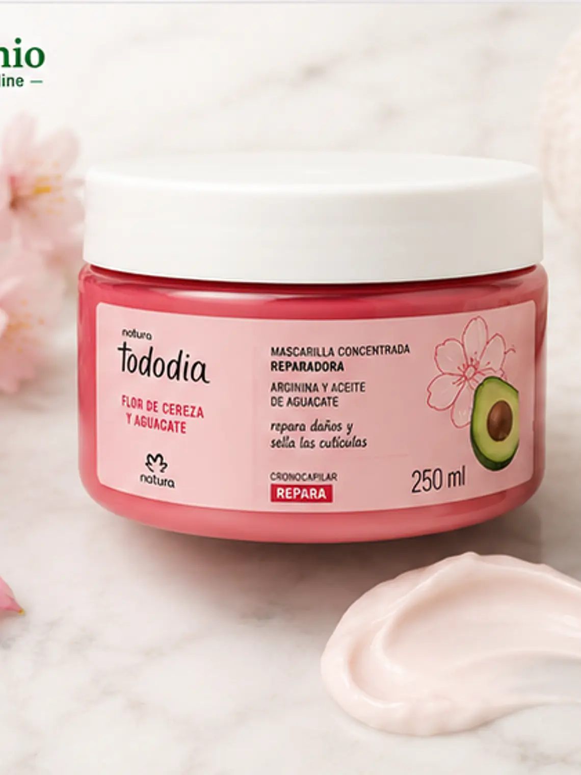 Mascarilla Reparadora Concentrada Flor de Cereza y Aguacate 250 ml 3