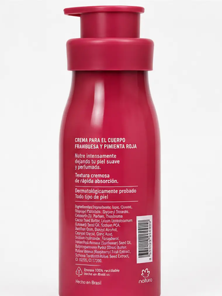 Crema para el cuerpo frambuesa y pimienta roja 400 ml 3