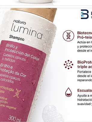 Shampoo brillo y protección del color 300 ml