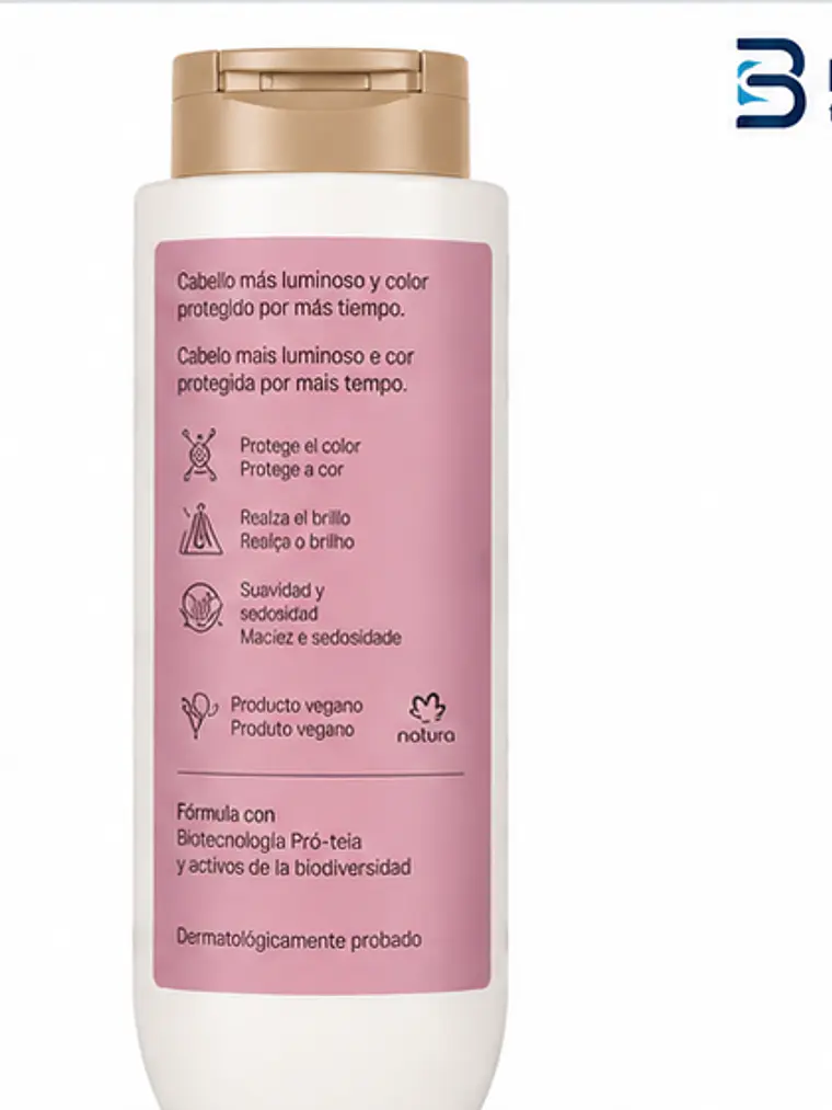 Shampoo brillo y protección del color 300 ml 3
