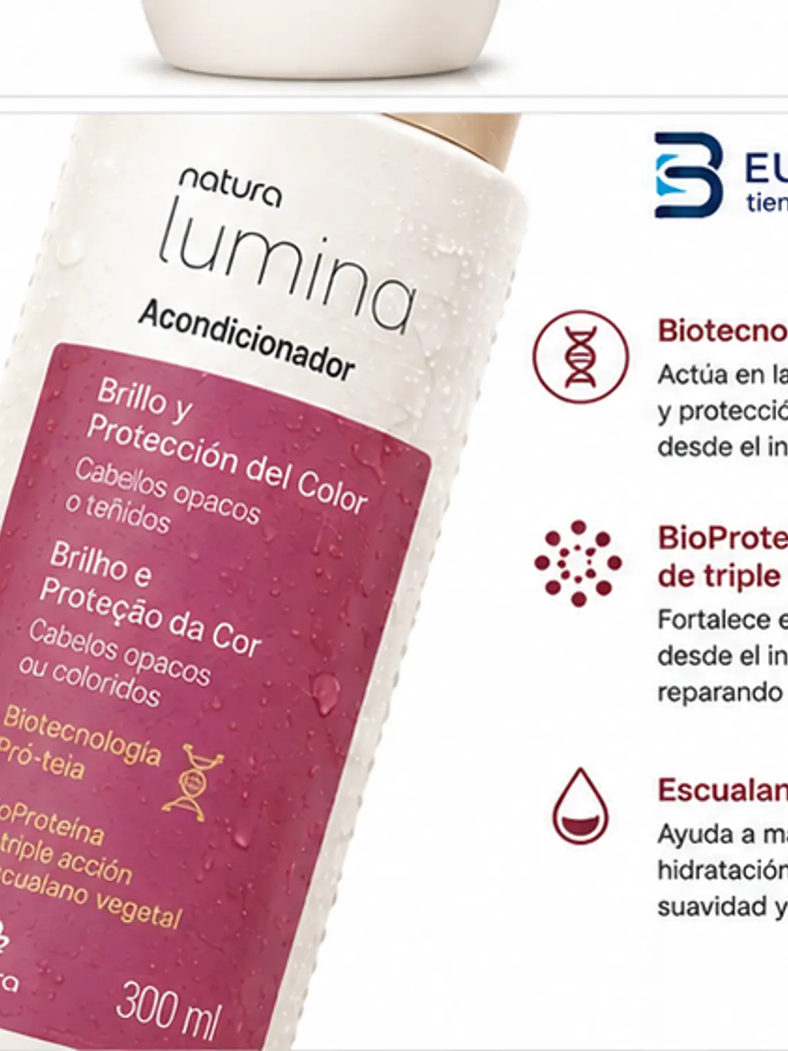 Acondicionador brillo y protección del color 300 ml 2
