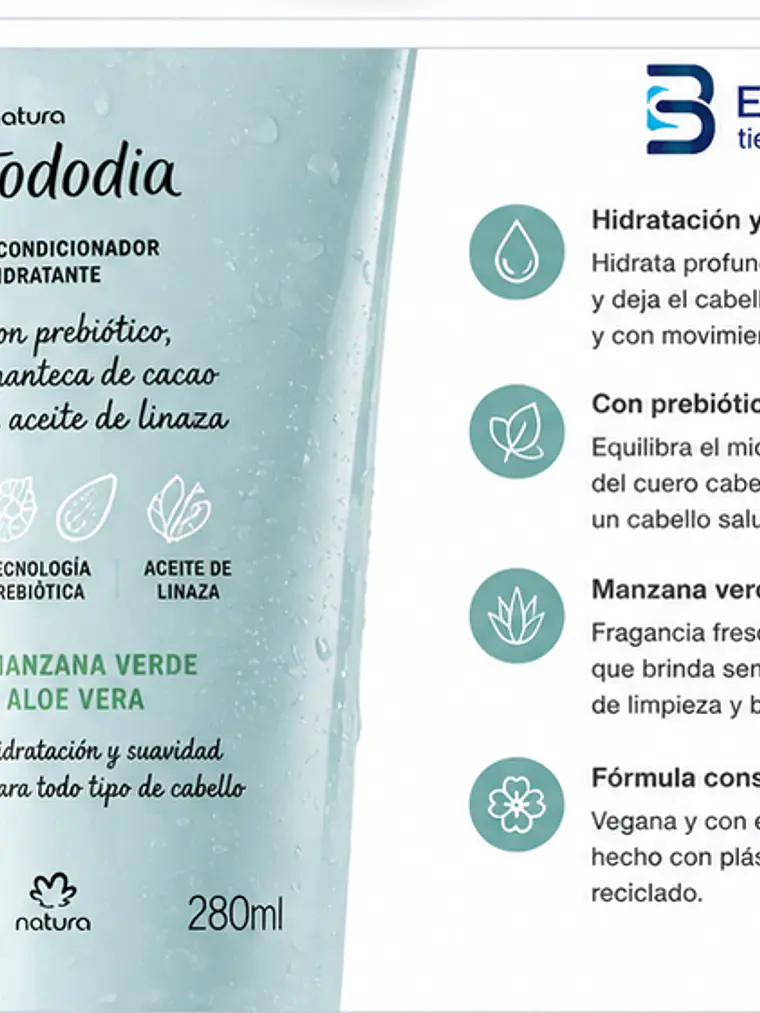 Acondicionador Manzana Verde y Aloe Vera 280 ml 2