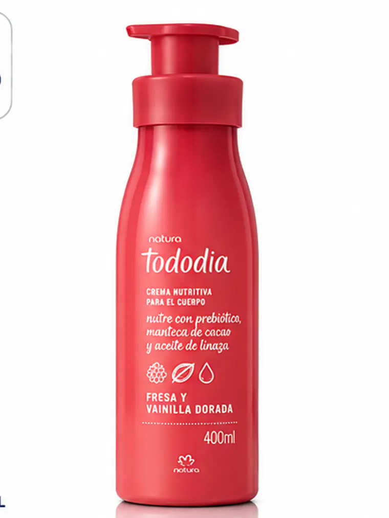 Tododia Crema Corporal Fresa y Vainilla Dorada 400 ml 4
